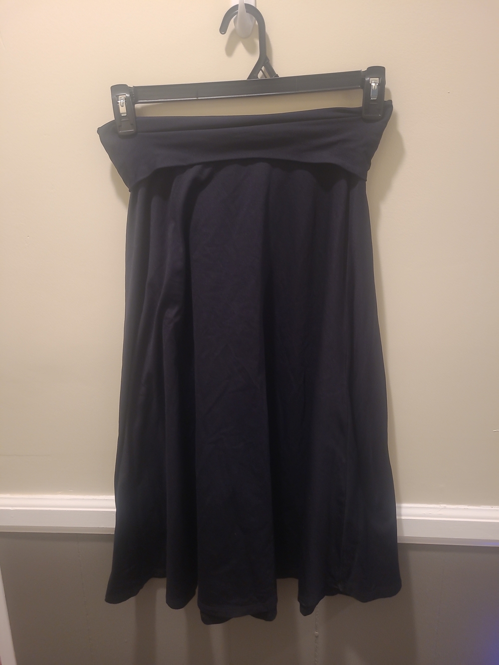 Patagonia Morning Glory Skirt Womens S Black Fold Over Stretch GUC